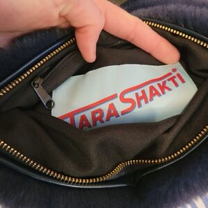 Navy Faux Fur Crossbody Bag, Cozy Warm, Tara Shakti